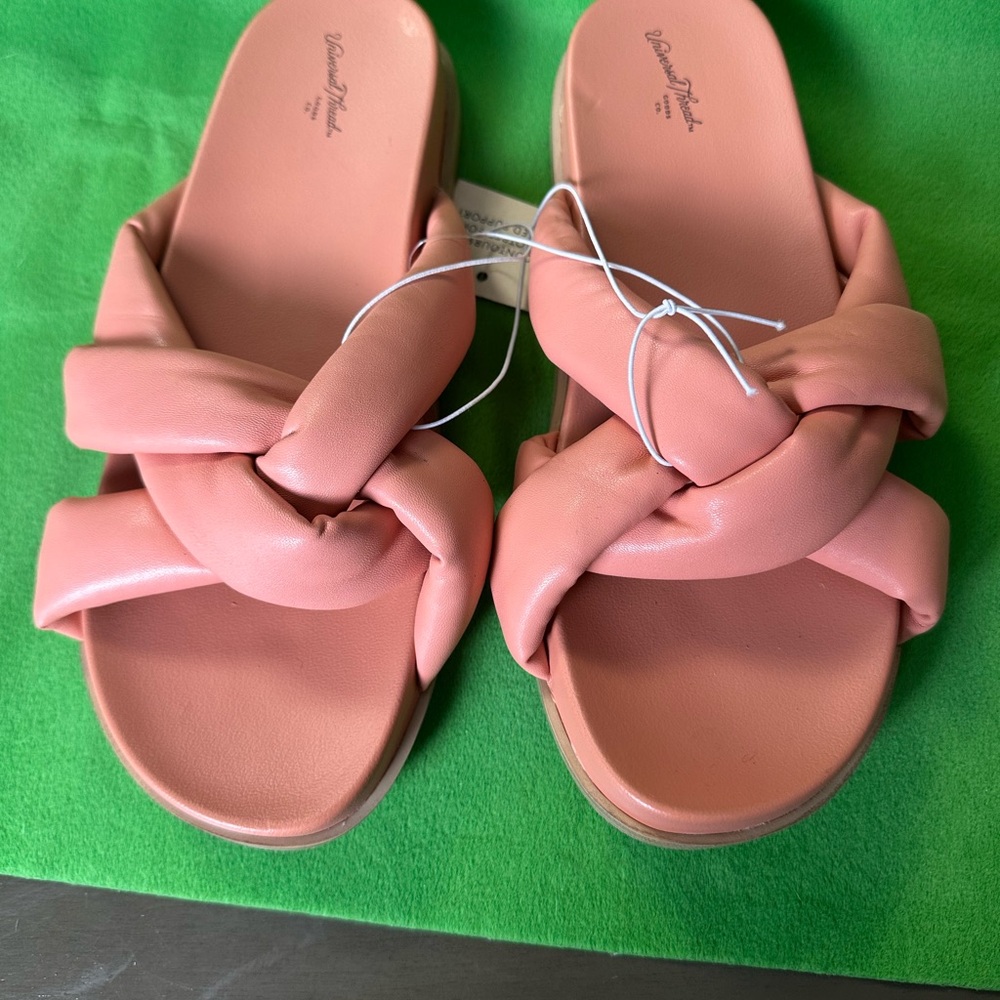 Women's Pink Slide Sandals -9